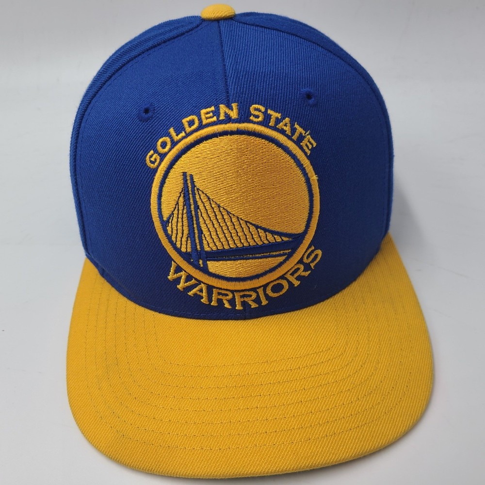 Golden State Warriors Hat Snapback Mitchell & Ness Blue Yellow NBA Wool Blend
