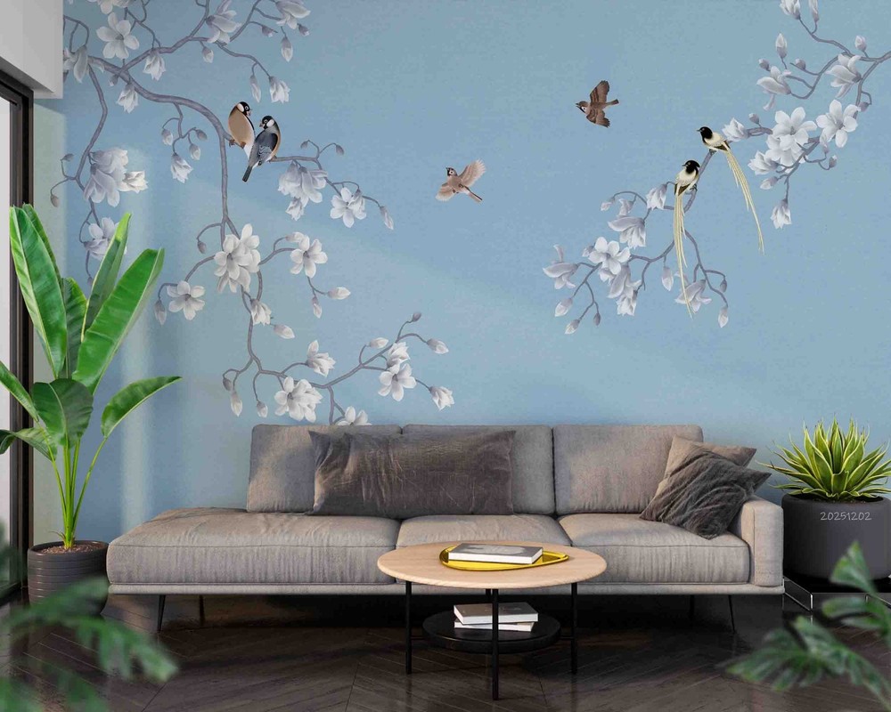 3D New Chinese Style Flowers Birds Wall Murals Wallpaper Murals Wall Sticker