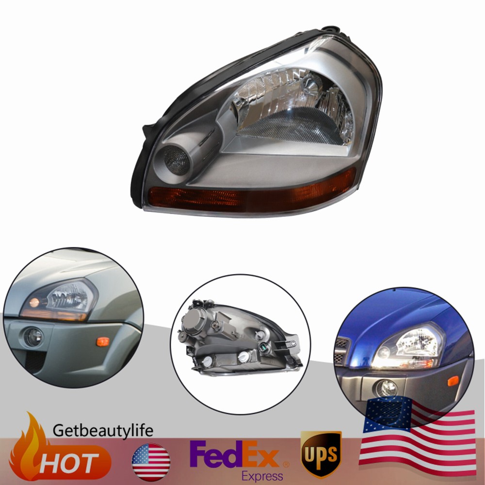 Left Headlight Driver Side Headlamp for 2005-2009 Hyundai Tucscon 921012E050