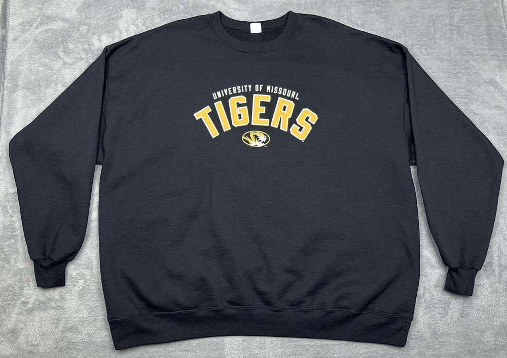 Missouri Tigers Sweatshirt Mens 3XL Black Logo NCAA Sports Football Hanes
