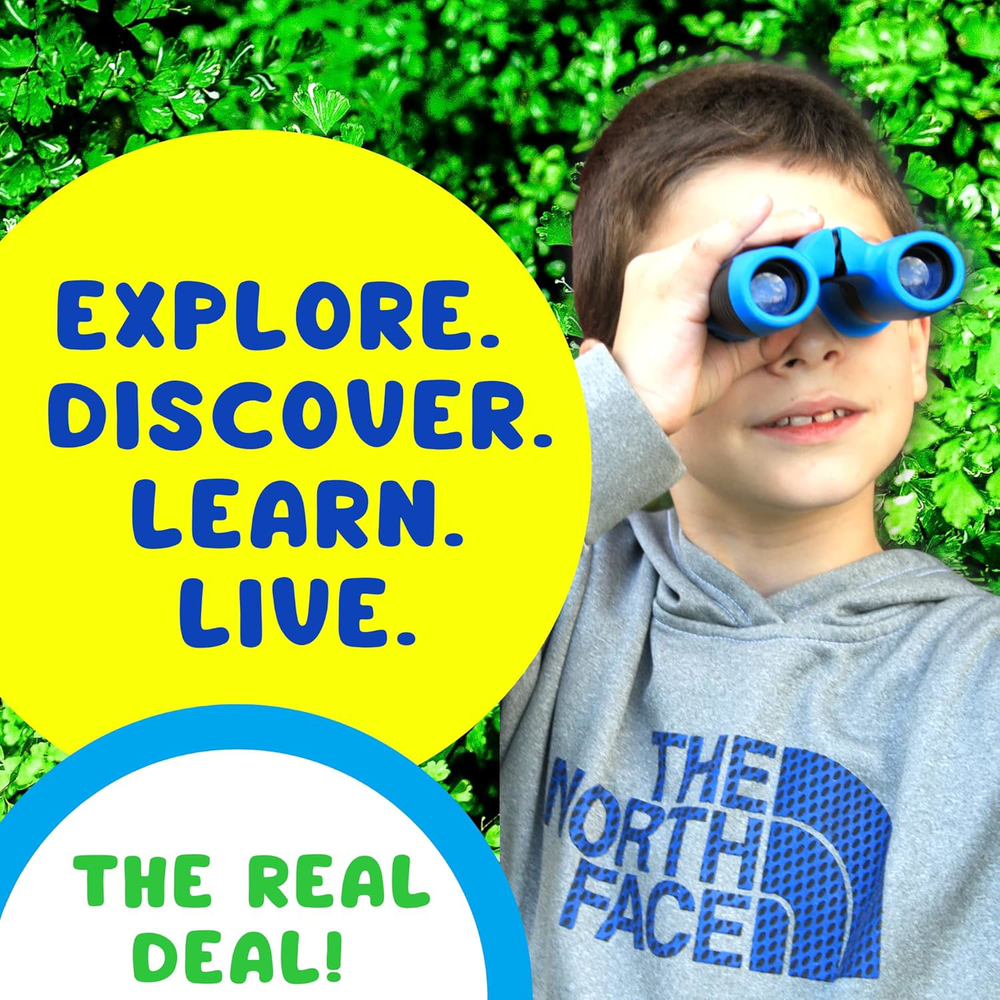 Kids Binoculars 8x21 Compact Toy for Ages 3-12 - High-Resolution Bird Watching