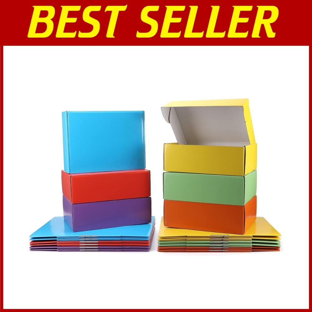 Colorful 12x9x4 Inch Gift Shipping Boxes Bulk 18 Pack