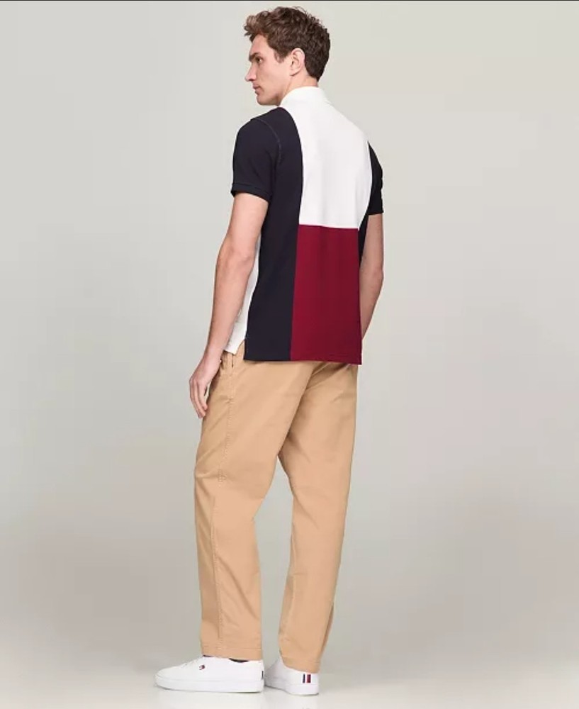 Tommy Hilfiger Men's Polo SIZE M Regular-Fit Back Flag Polo Shirt