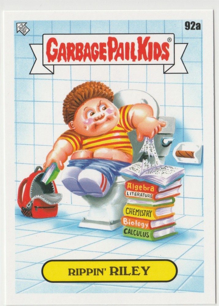 Rippin Riley 92a Garbage Pail Kids GPK 2022 Book Worms Trading Card