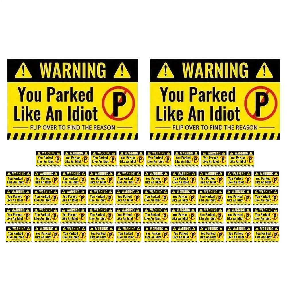 100pcs Bad Parking Cards You Parked Like An Idiot 3.5