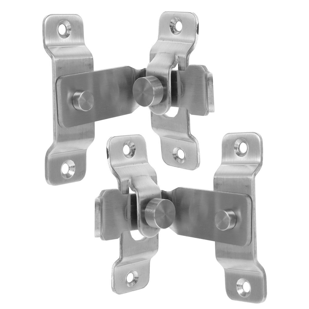 2-Pack Home Security Door Locks - Window & Barn Door Hasp Latch
