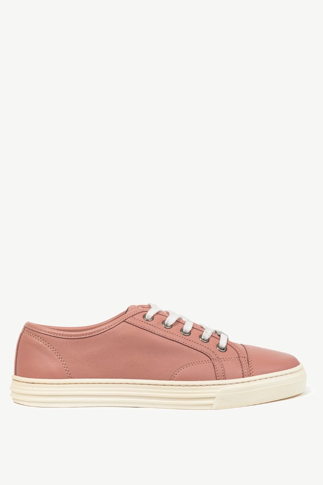 Gucci Pink Miro Soft Leather Low-Top Sneakers, Size US 6.5