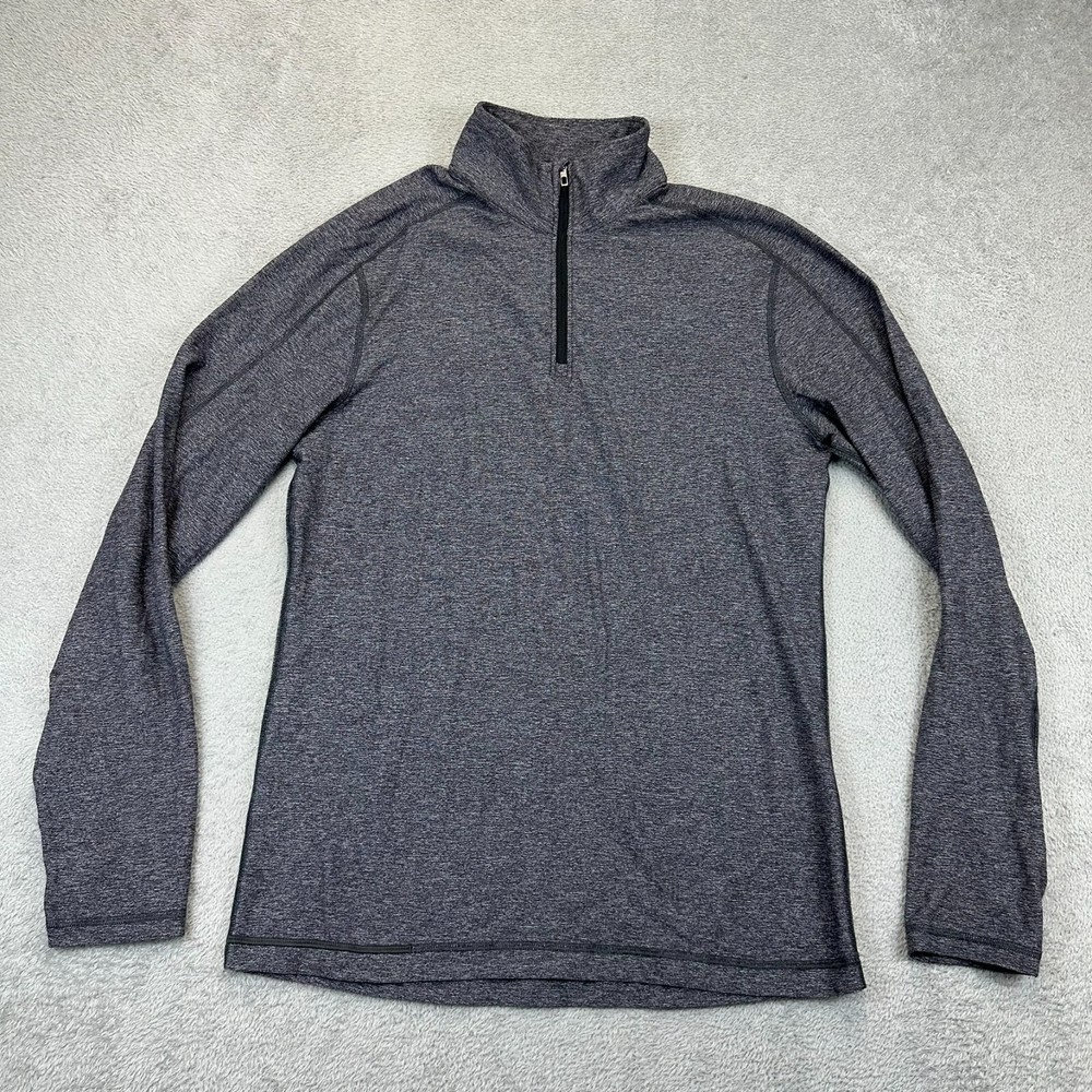 Lululemon Men's Small Heather Gray 1/4 Zip Running Jacket Size S