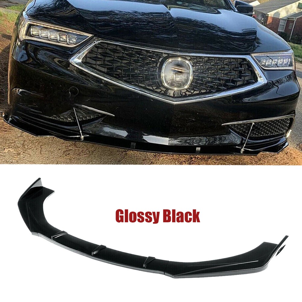 For Acura TXL ILX RSX Front Bumper L Spoiler Splitter Painted Gloss Black Finish