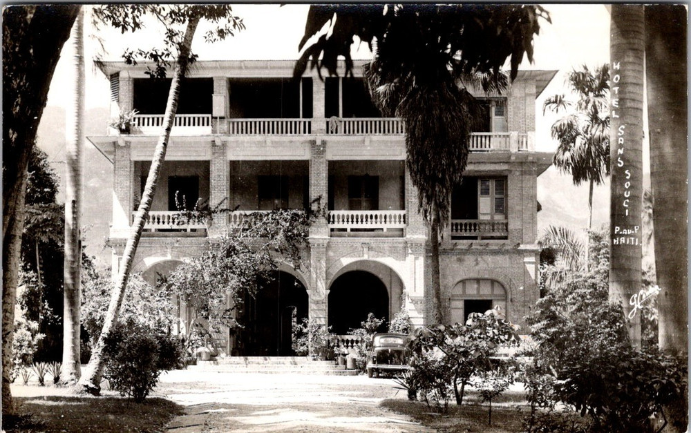 RPPC Hotel Sans Souci Port-au-Prince Haiti 1950s – Rare Real Photo Postcard