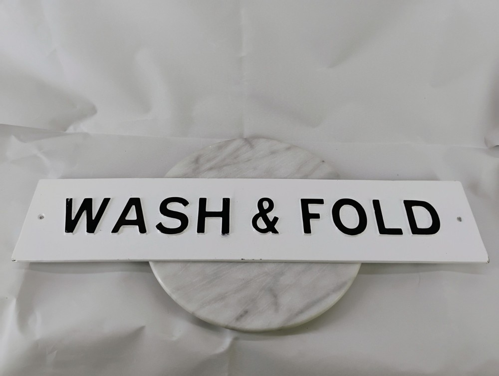 Wash & Fold Metal Sign Wall Decor By Hearth & Hand Magnolia Laundry Room Joanna