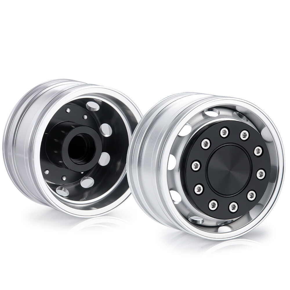 1:14 Aluminum Front Wheels Rims Bearing For RC Tamiya Truck Car 1pc/2pcs/4pcs