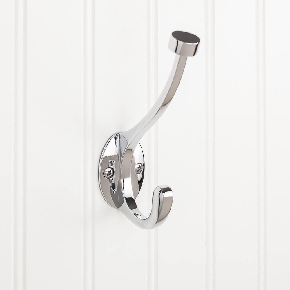 Elements Wall Double Hook, Polished Chrome-image
