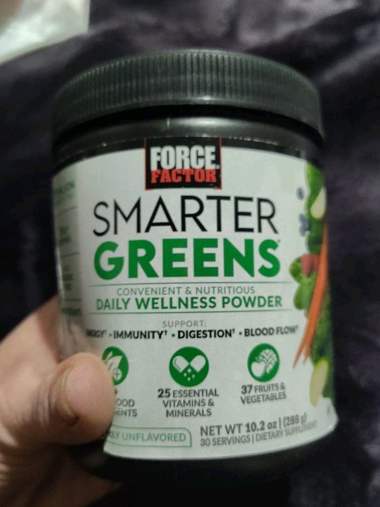 Force Factor Smarter Greens Daily Wellness Powder - 30 Servings 10.2oz Exp 5/26