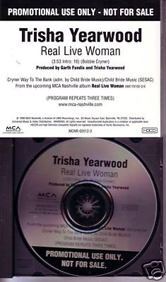 Trisha Yearwood Real Live Woman PROMO DJ CD Single 1999