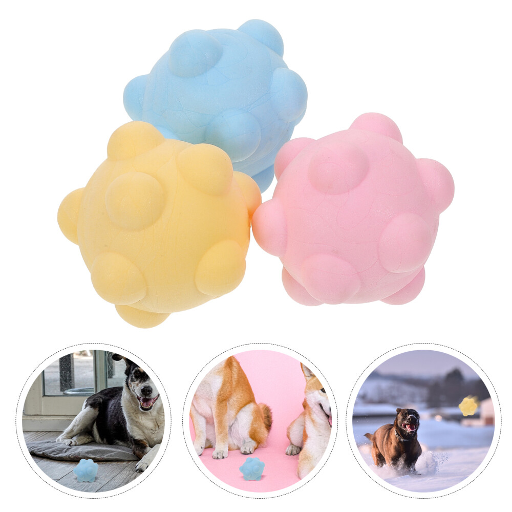 3 Pcs Crinkle Dog Toys Indestructible Ball Large Teething Pet Interactive