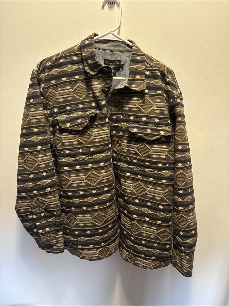 Pendleton Aztec Southwest Western Jacket Large 100% Cotton