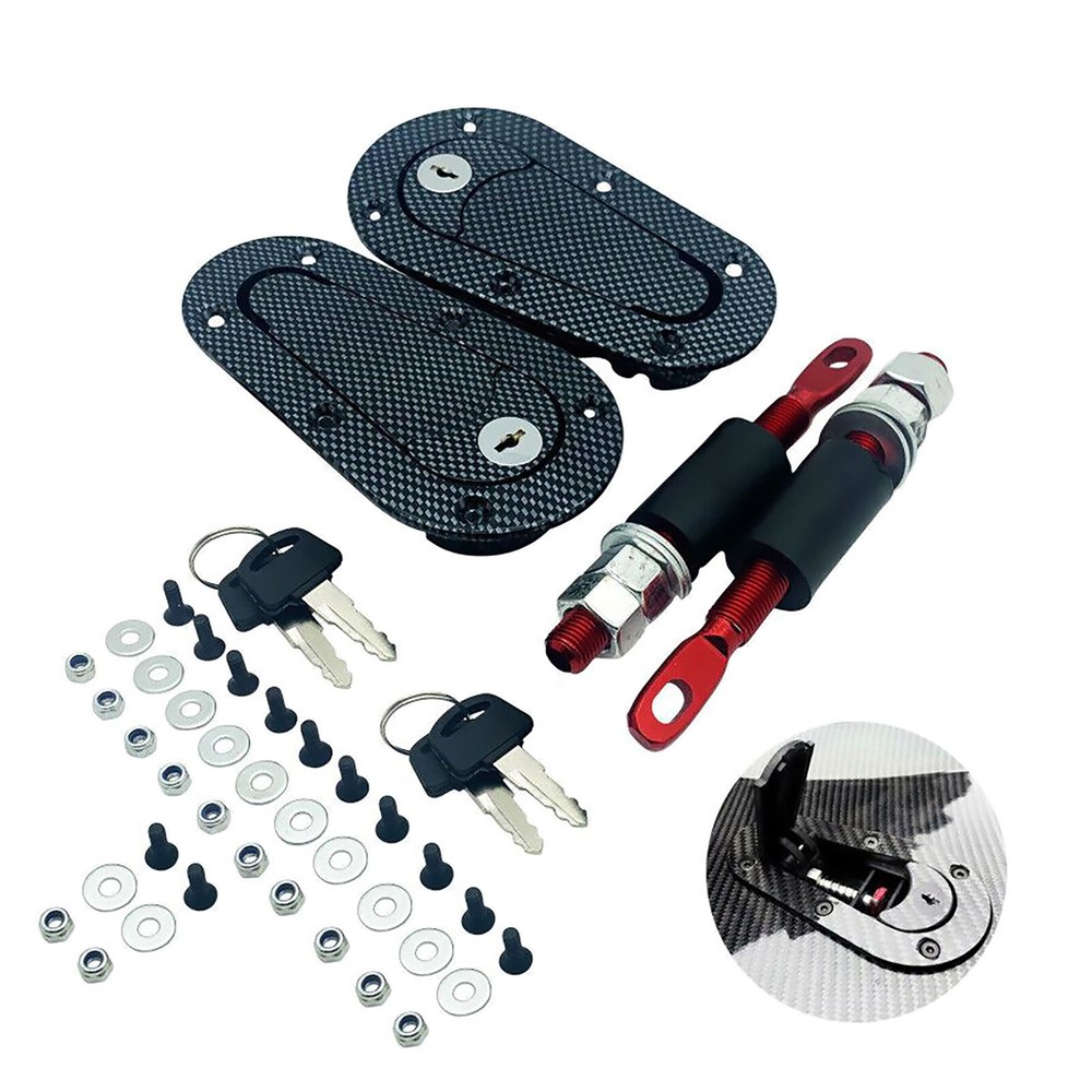 1 Pcs ABS Universal Racing Car Flush Mount Quick Hood Latch Pin Key Locking Kit
