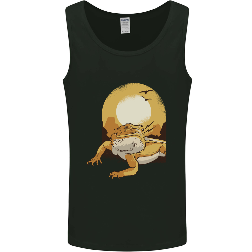 A Bearded Dragon in the Desert Sun Mens Vest Tank Top