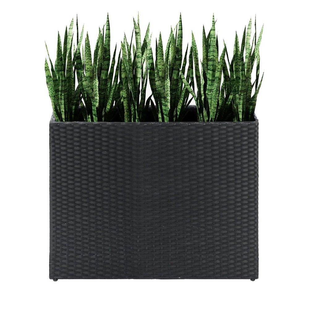 Tall Planters for Outdoor Plants Handmade Wicker Large Rectangular Block Plan...