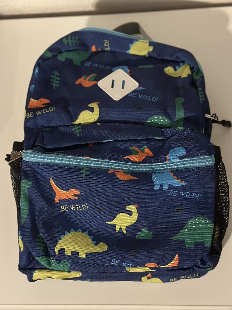 Cool Dinosaur Themed Backpack with 11” Front Pocket for Boys Back to School-image