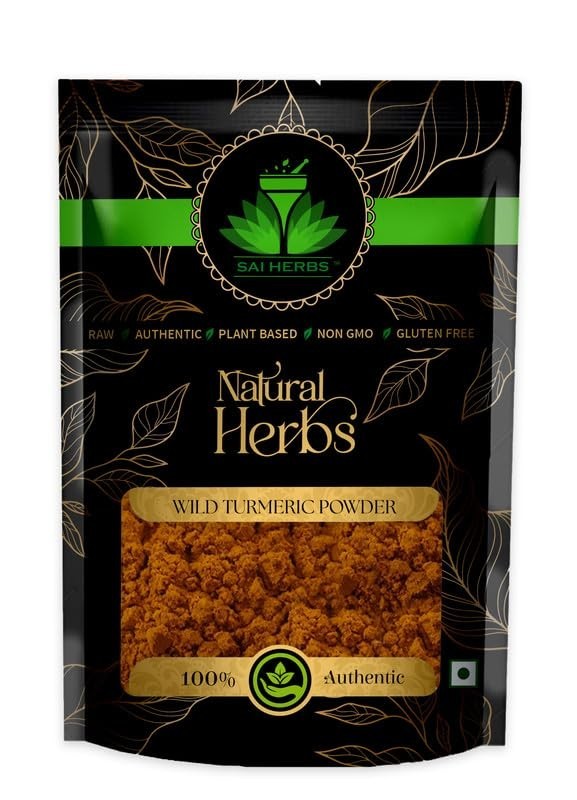 SAI HERBS Wild Turmeric Powder Kasthuri Manjal Haldi for Skin & Health
