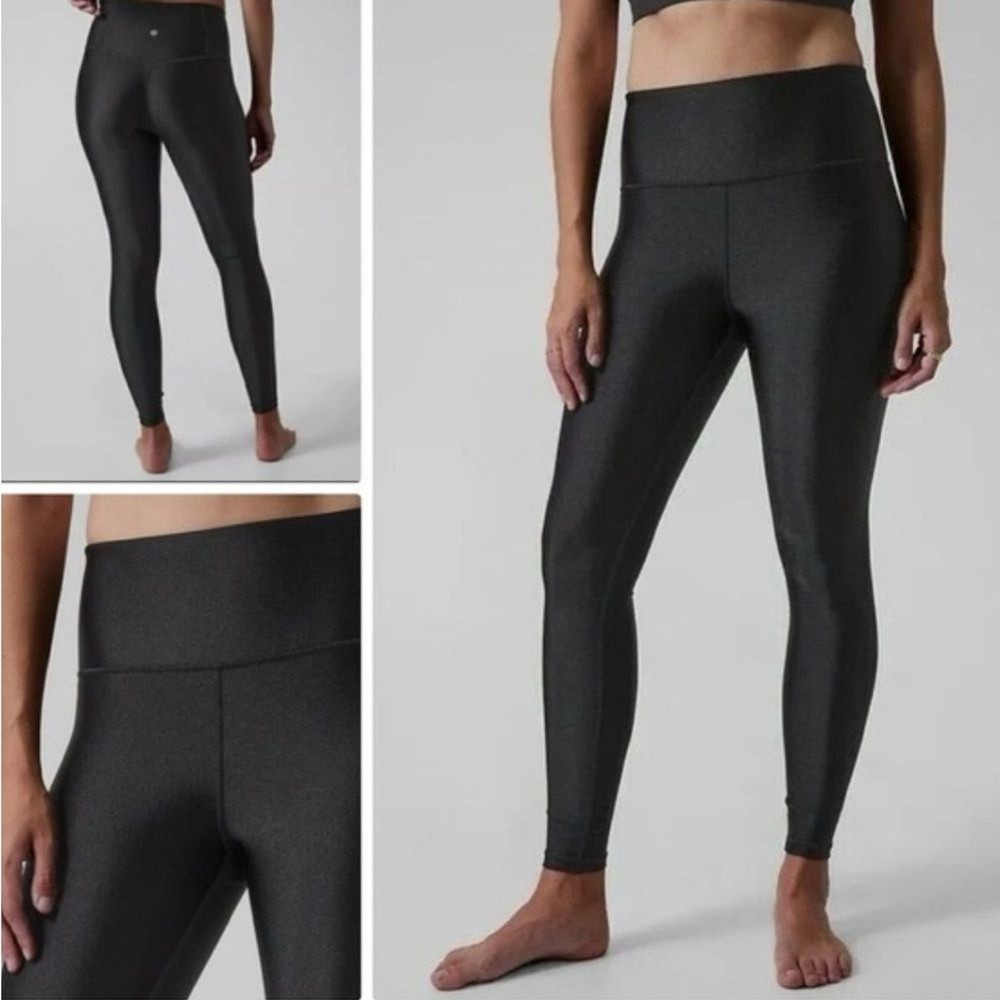 Athleta Elation Shine Black Tight size medium