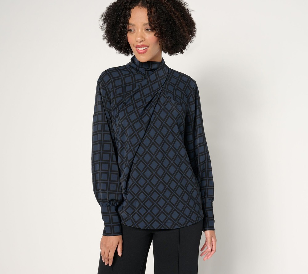 Maya J Women's Top Sz XS Carla Rockmore Collection The Hollywood Bow Blue