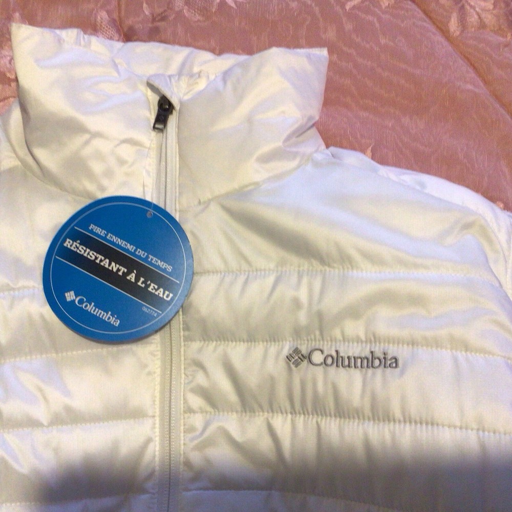 New Women’s Columbia White Puffer/Quilted Jacket Size UK12/US Large