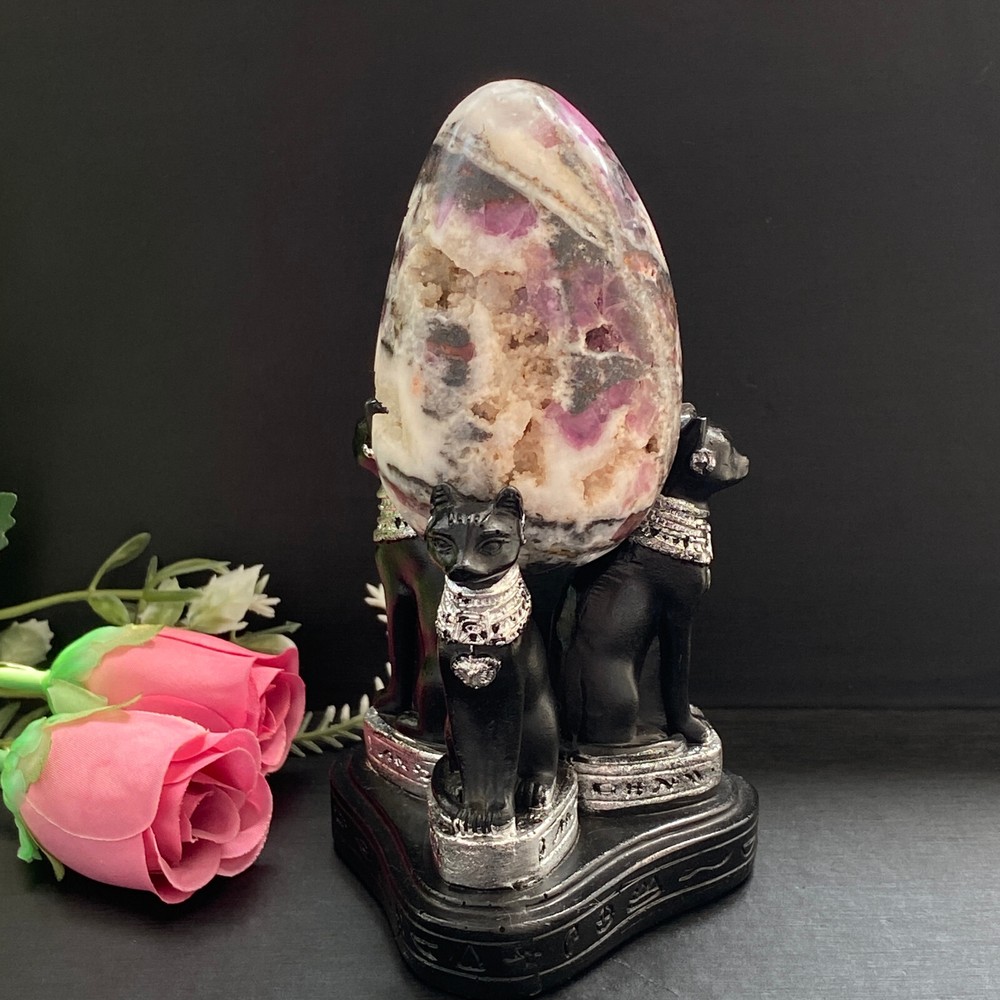 175G Natural Fluorite Egg Skull Carved Crystal for Healing and Energy