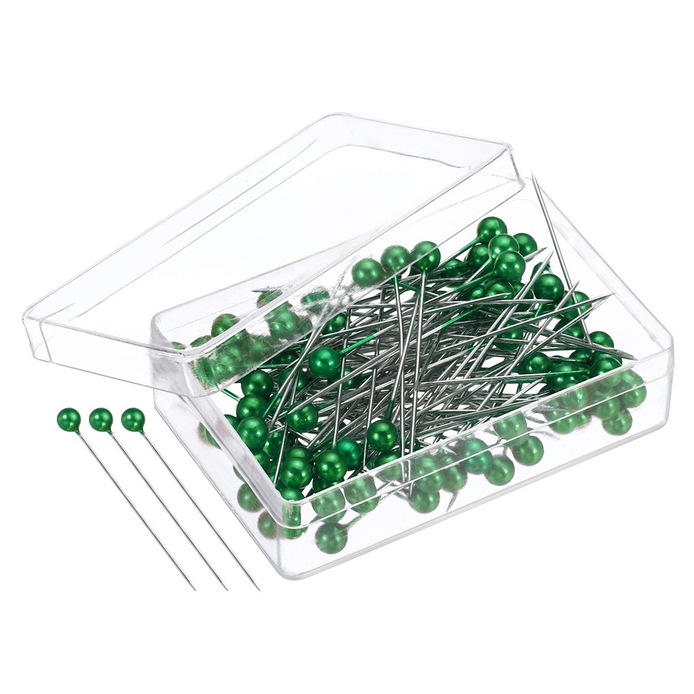 400 Pcs Green Pearlized Ball Head Quilting Pins for Sewing