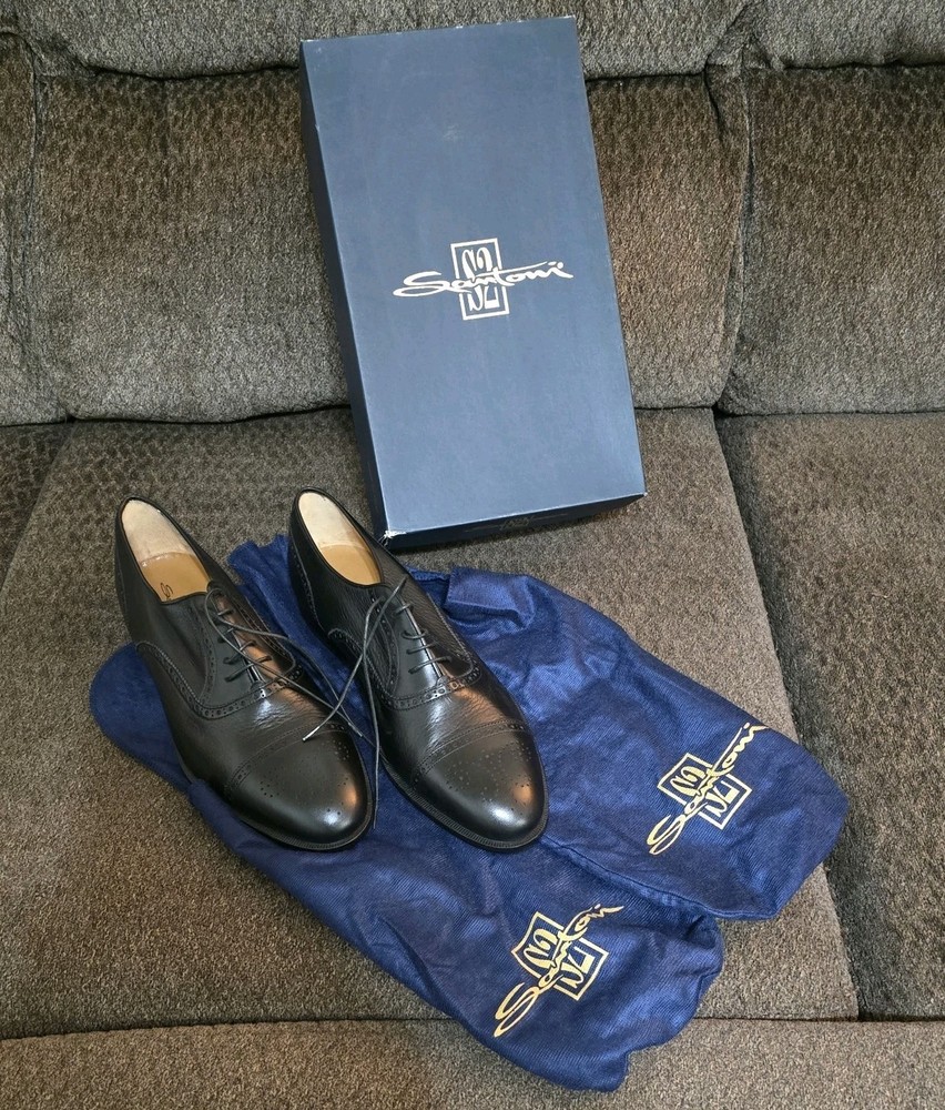 Santoni Lace Up roma Dress Shoes sz. 10 us 33919-1 italy  NIB