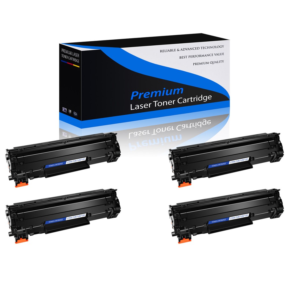 4PK CE278A 78A Toner Cartridge for HP LaserJet Pro P1560 P1566 P1606 M1536 MFP