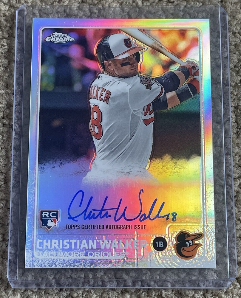 2015 Topps Chrome Christian Walker Rookie RC Auto Refractor /499 High-Grade
