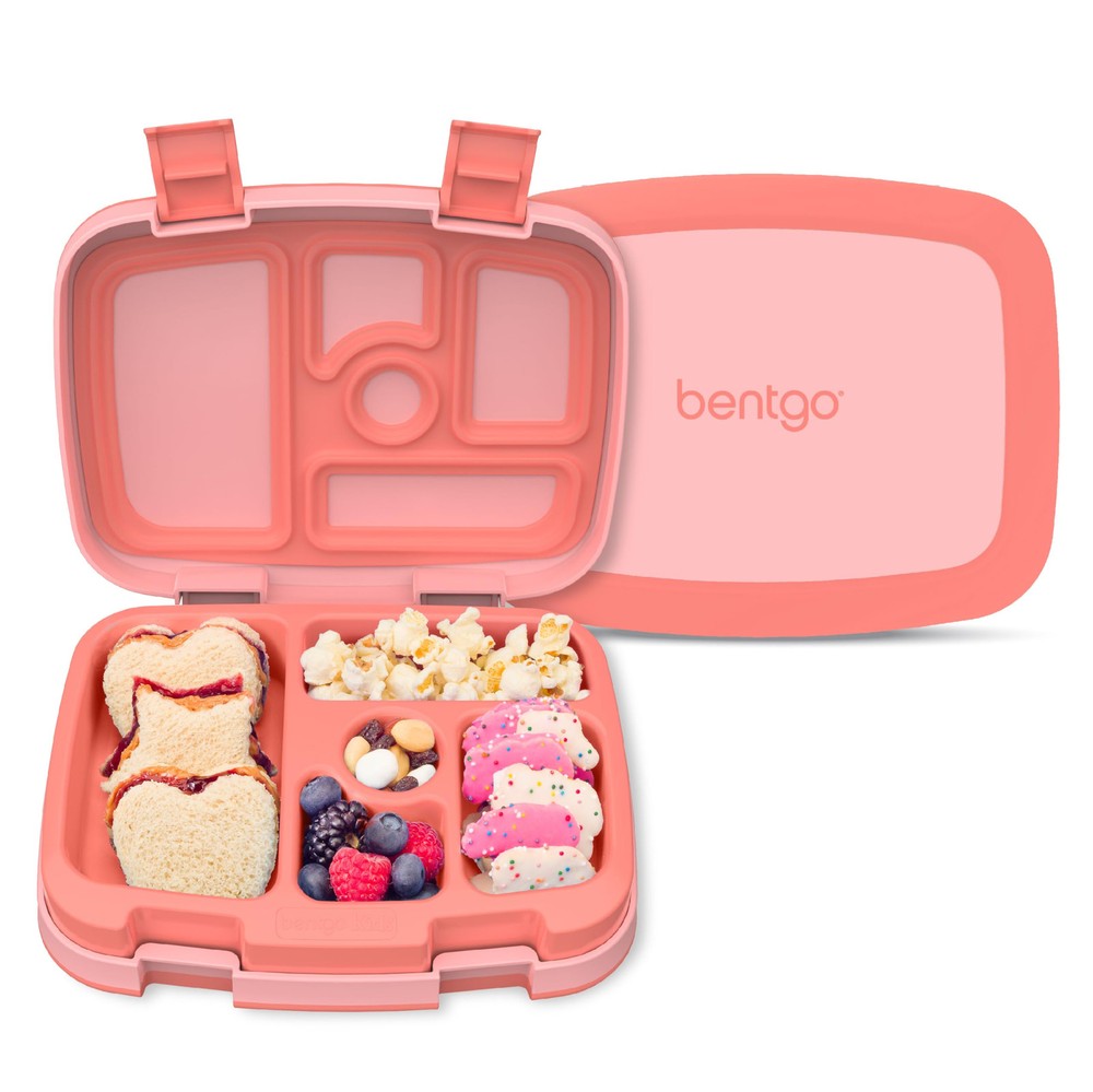 Bento-Style 5-Compartment Leak-Proof Lunch Box - Ideal Portion Sizes for Ages...