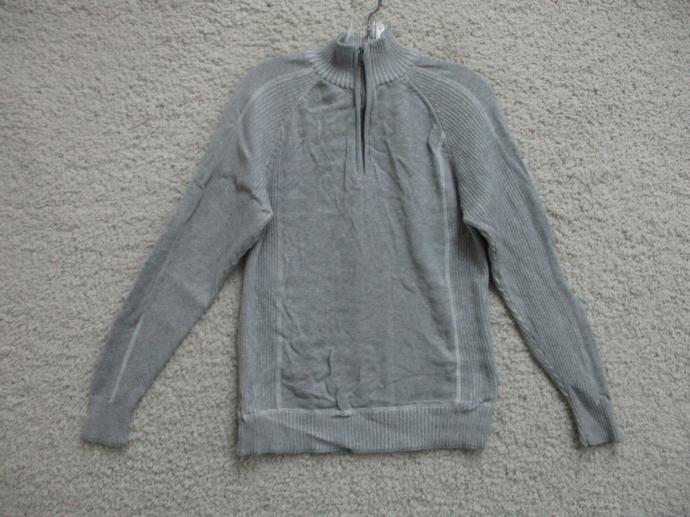 Buckle BKE Sweater Medium Adult Gray Quarter Zip Pullover Athletic Fit Womens M