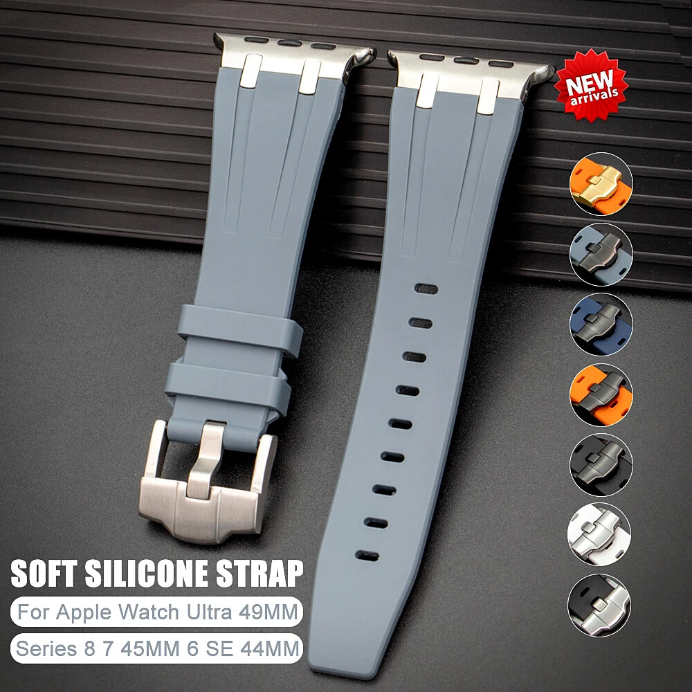 Silicone Watchband For Apple Watch 8 7 6 5 4 SE Rubber Strap 41mm 49mm