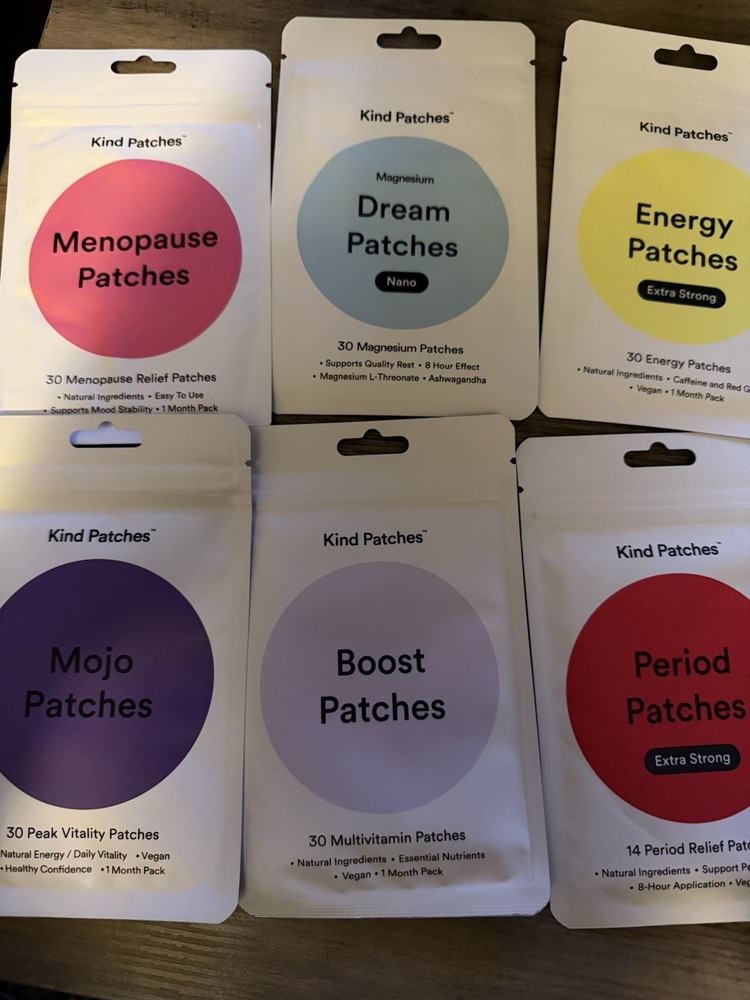 Kind Patches Wellness Variety Pack (6 Types) - Natural, Vegan, Easy-to-Use