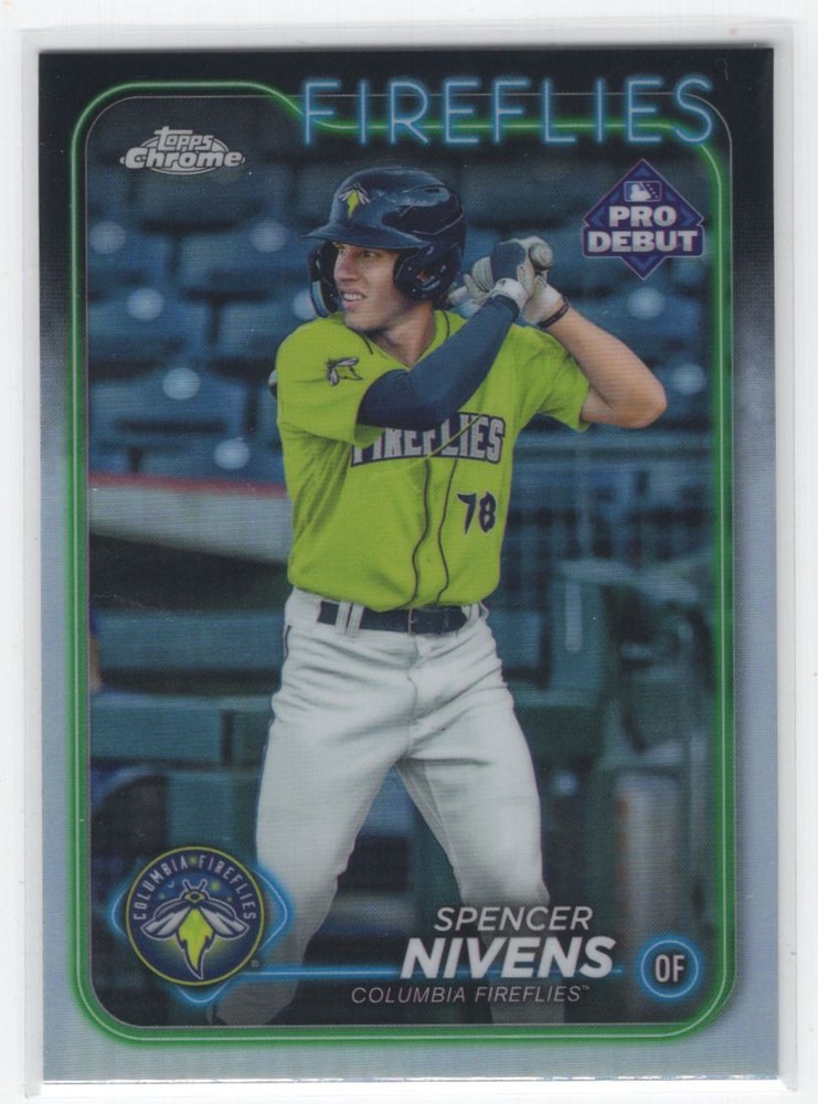 #PDC-177 2024 Topps Pro Debut Chrome Spencer Nivens Columbia Fireflies