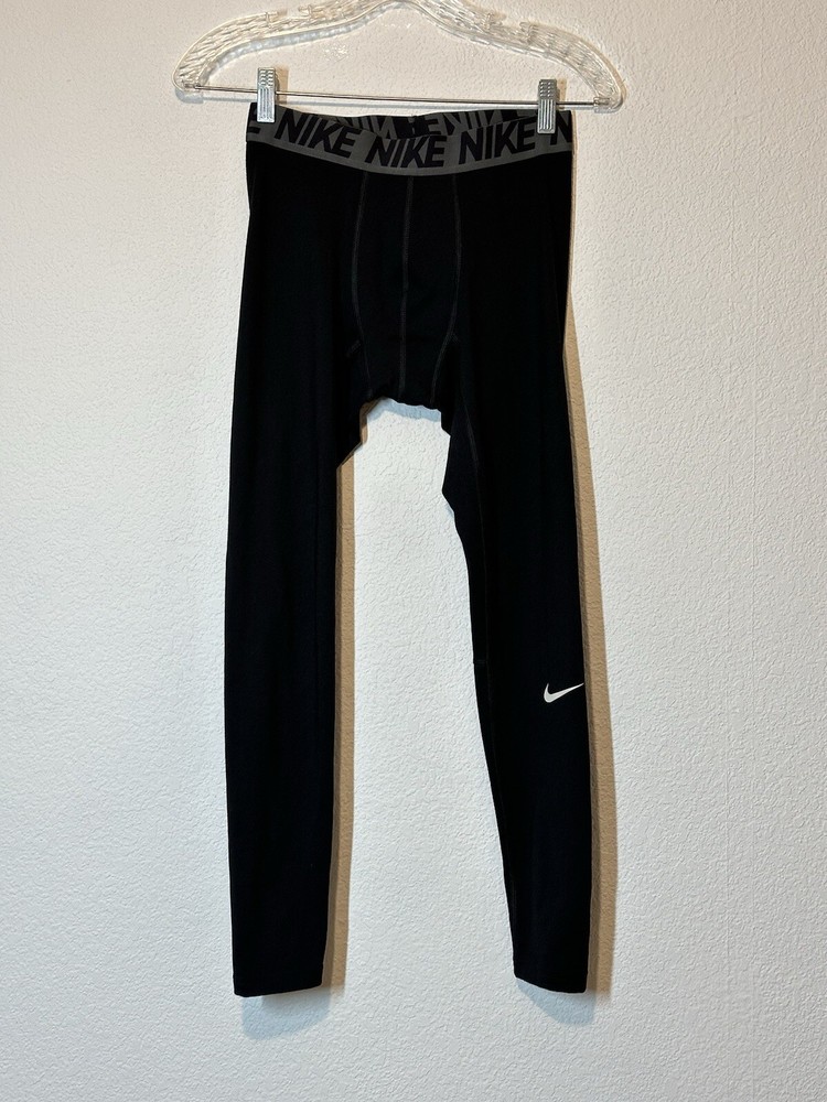 Nike Pants Mens Size Small Black Compression Tights Dri Fit Stretch Training