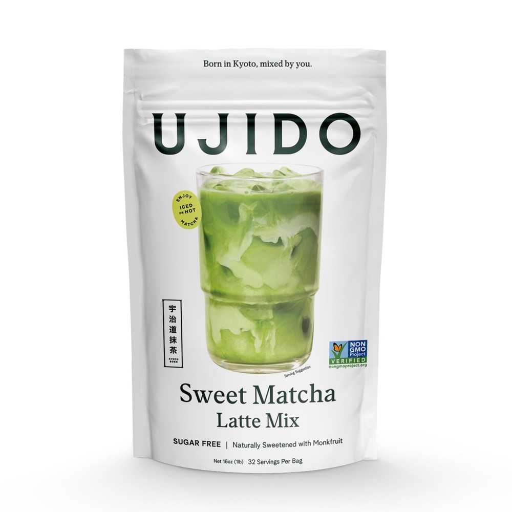 Ujido Sweet Matcha, 16 oz. – Sugar-Free Ceremonial Grade Japanese Matcha P