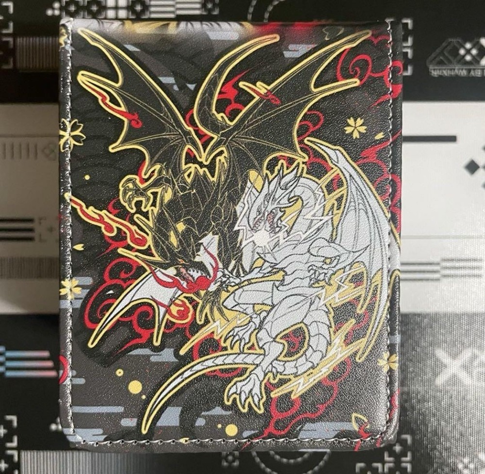 Yu-Gi-Oh Red-Eyes Black Dragon and Blue-Eyes White Dragon Leather Deck Box  