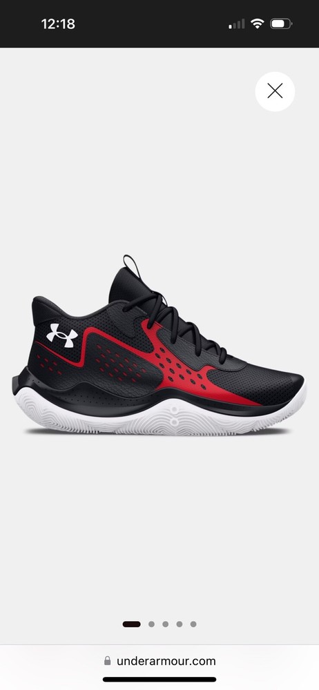Under Armour Jet 23 Low Basketball Shoes - Size 6 GS in Black & Red