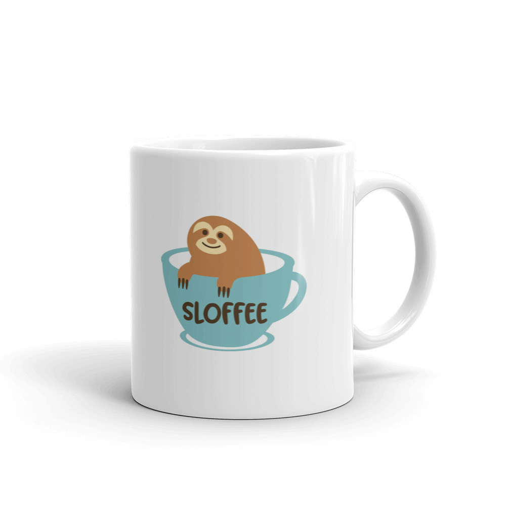 Funny Cute Animal Sloffee Personal Coffee Tea Ceramic Mug Office Work Cup Gift