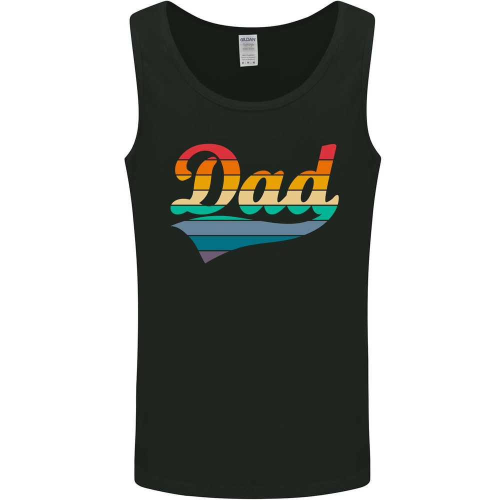 Fathers Day Retro Dad Swoosh Mens Vest Tank Top