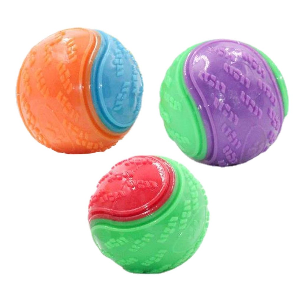 3PCS Squeaky Dog Ball Squeaky Dog Toys For Small Scooby Doo Dog Ball Random Colo