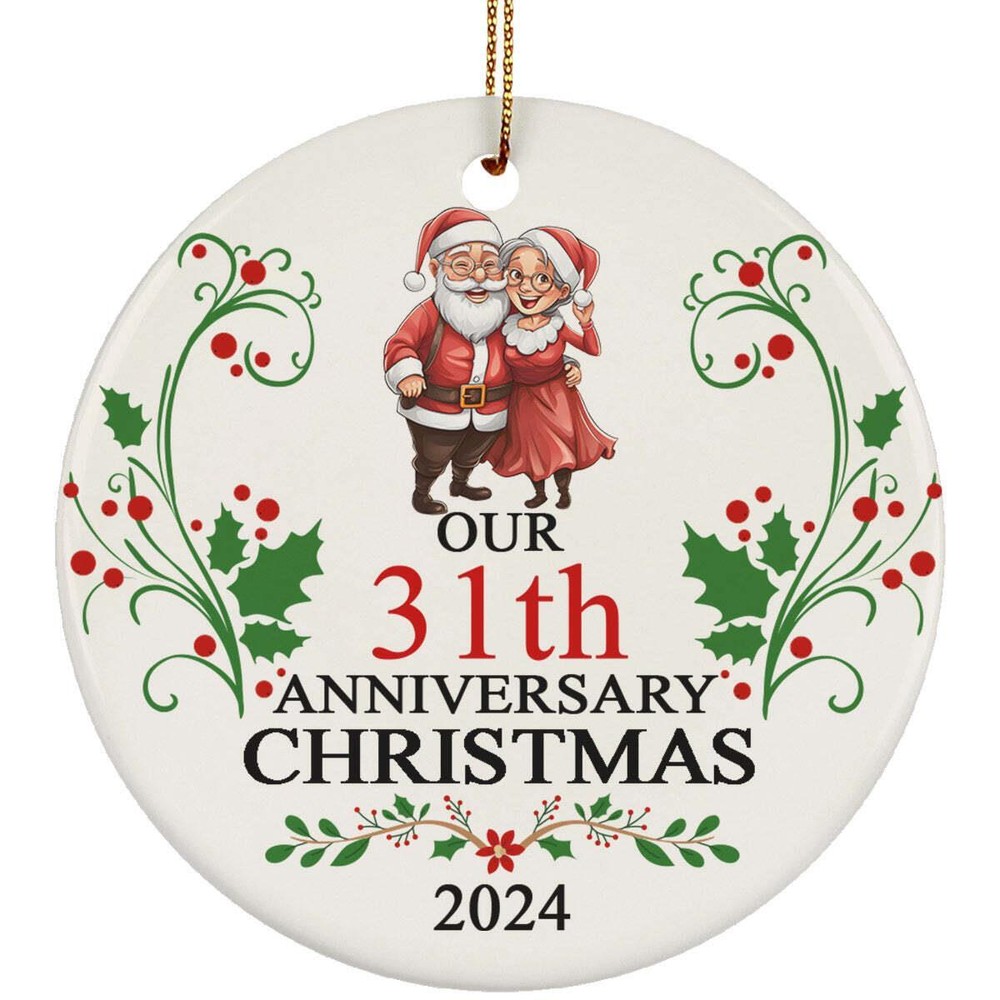 Santa Claus Couple Ornament Our 31th Anniversary Christmas 31 Years In Love Gift