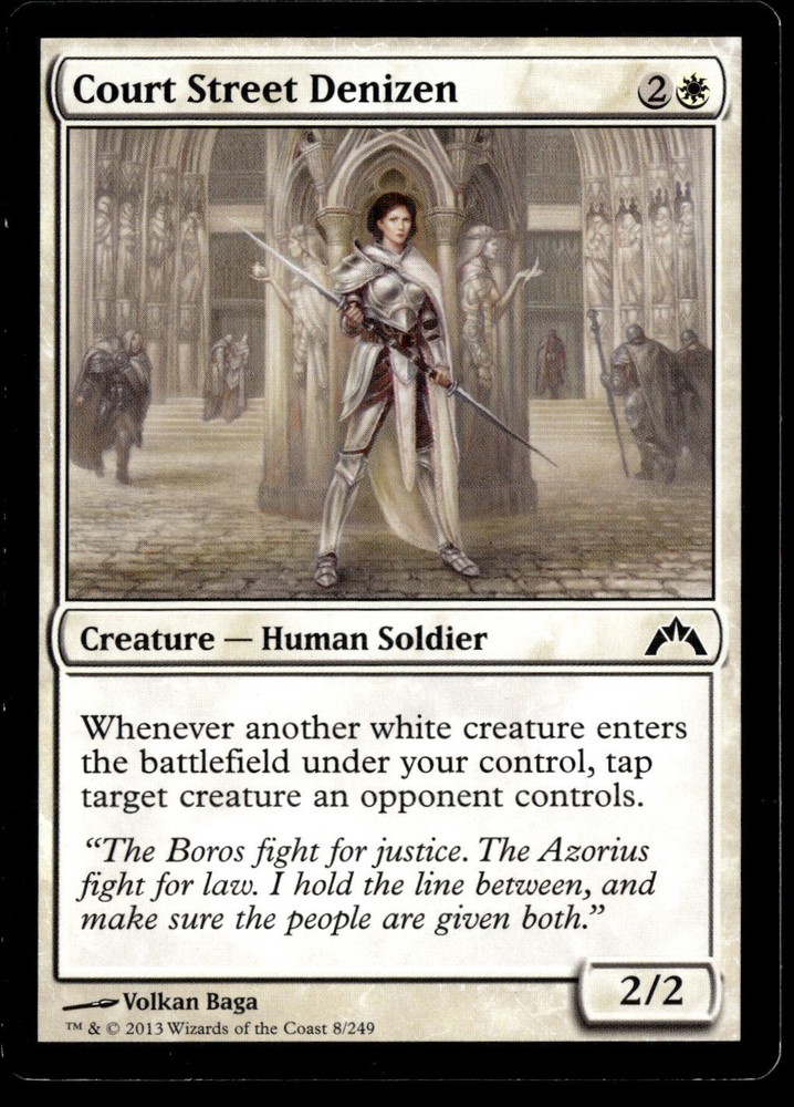 Court Street Denizen MTG White Card 8 Gatecrash Magic the Gathering-image