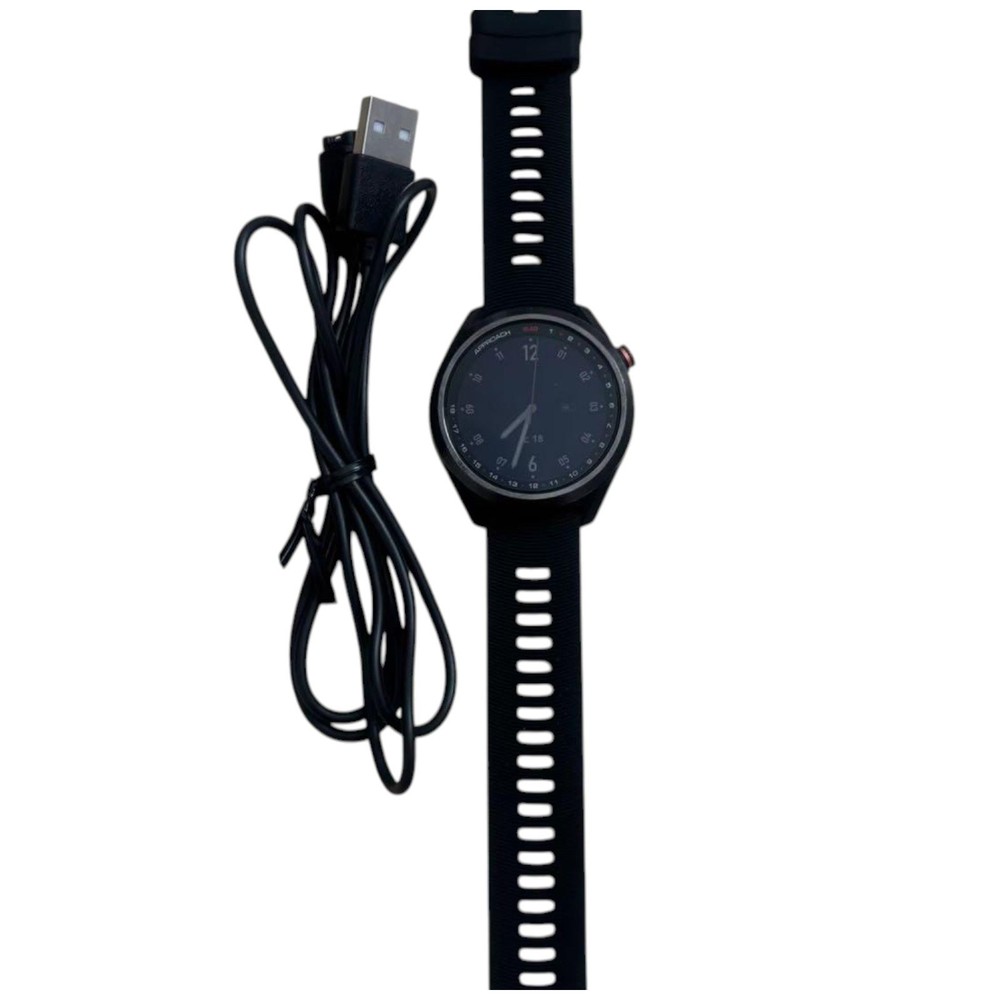 Garmin Approach S42 Black Golf GPS Smartwatch with USB Charger Pre-Owned
