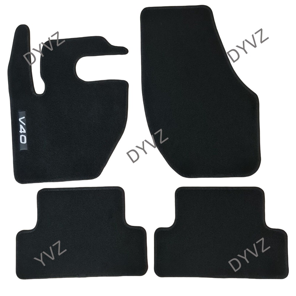 Car Floor Mats Velour For Volvo V40 2013 2019 Carpet Black Waterproof Anti Slip
